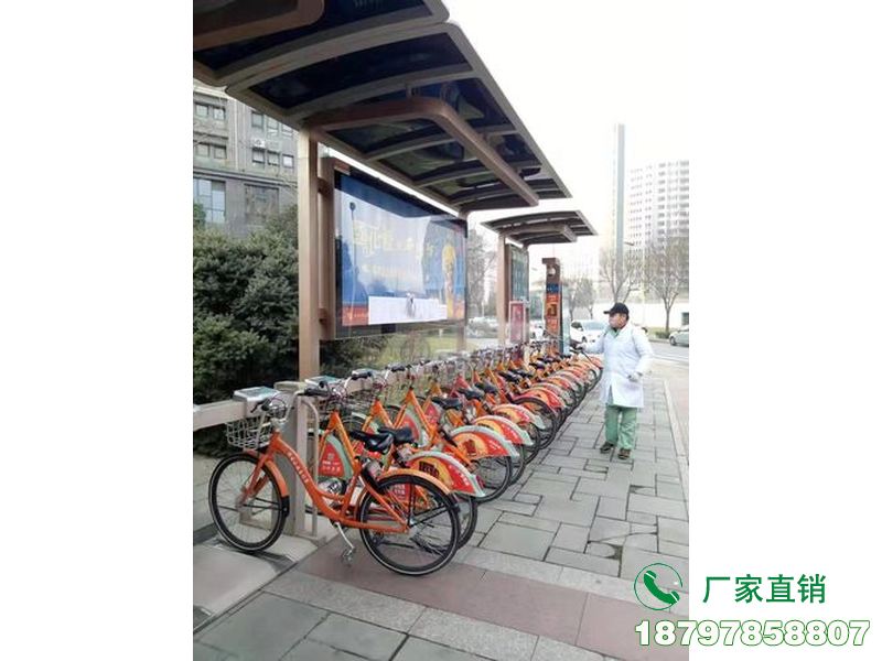 龙泉公交站点共享自行车棚