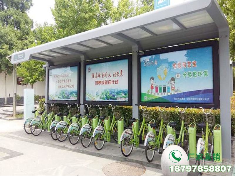 海安县城市中心智能共享单车候车棚